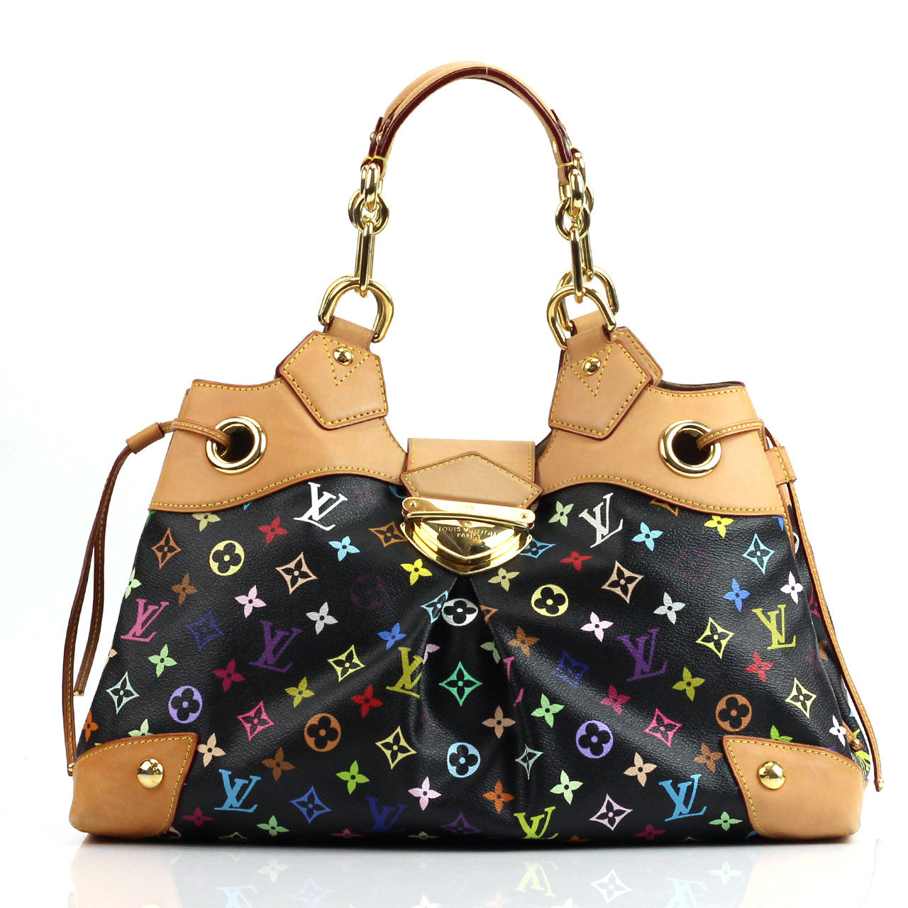 [9.0新]路易威登lv女士ursula黑三彩手提单肩包