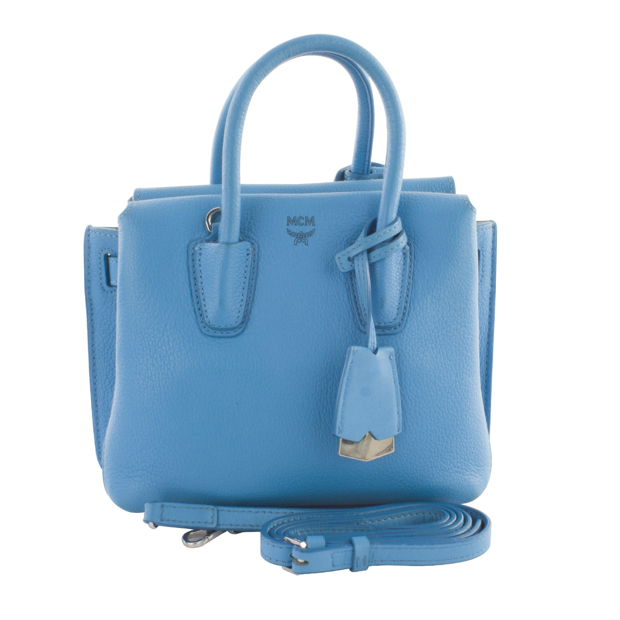 [9.0新]mcm蓝色女士单肩斜挎包