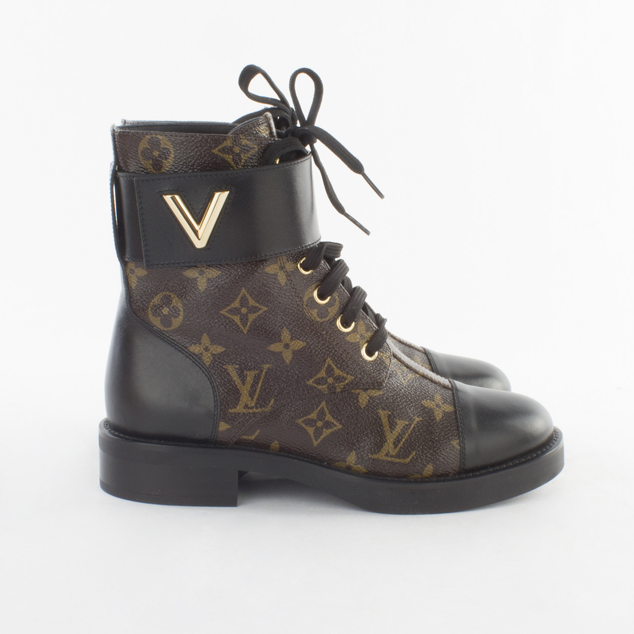 [9.9新]路易威登lv老花女士36码马丁靴