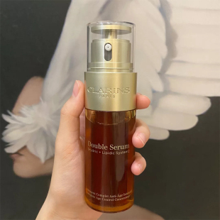 Clarins/娇韵诗双萃精华面部修护精华露黄金双瓶30ml50ml抗老熬夜