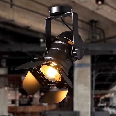 座尚led复古射灯轨道灯 服装店商用工业风酒吧餐厅理发店滑导轨灯