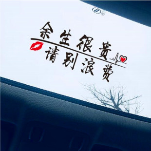 往事不回头余生不将就后档天窗车贴