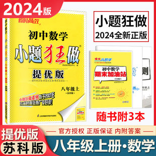 2024版小题狂做提优版数学八年级上册苏科版/SK 恩波教育初二数学8上同步基础提优强化训练必刷题练习册期末加油站答案全解检测卷