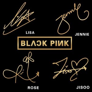 blackpink手机金属贴lisa jennie jisoo rose签名款 明星应援周边
