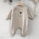 婴儿连体衣0-3岁男女宝宝纯棉哈衣小熊加绒卫衣爬服