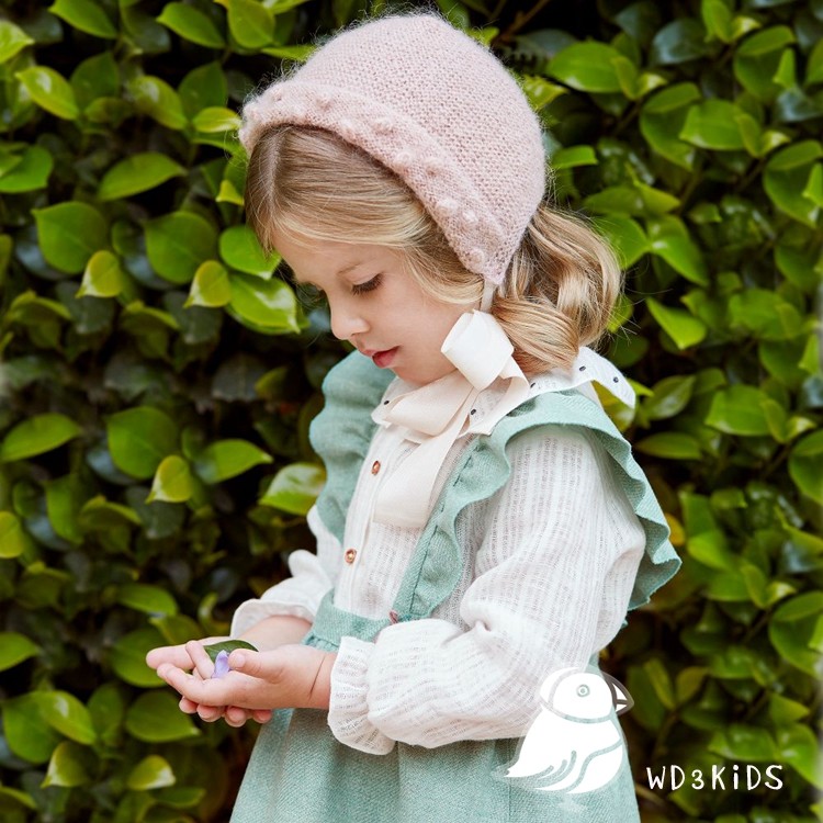 【711不退换】nanos西班牙童装 女童秋冬款竖条纹连衣裙背带裙