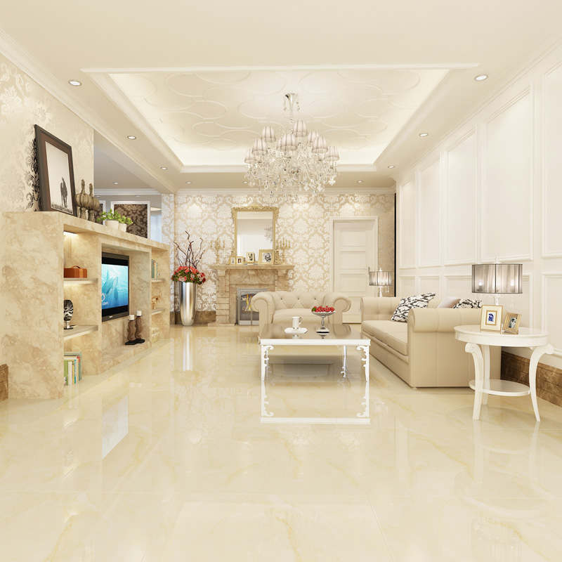 瓷砖800x800客厅地砖 现代简约地板砖室内抛釉砖玻化砖暖色全抛釉