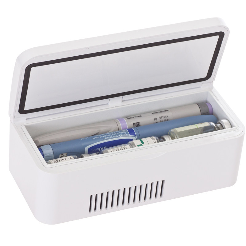 赫尔思胰岛素冷藏盒2-25度便携药品车载医用小冰箱支持24小时待机