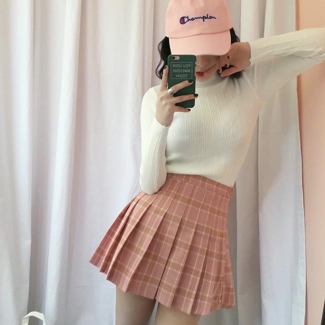 Korean style summer college high waist plaid skirt short|msdalam kategori Butik wanita / wanita, skirt - dari Buy2taobao.com untuk memberikan perkhidmatan ejen Taobao profesional membeli