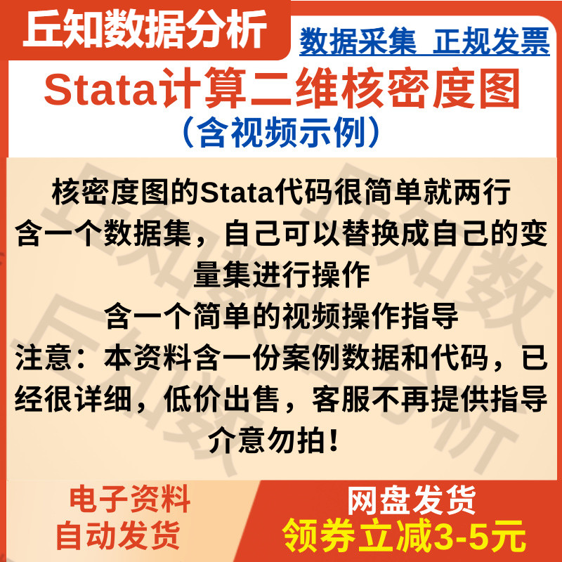 Stata计算二维核密度图（含视频