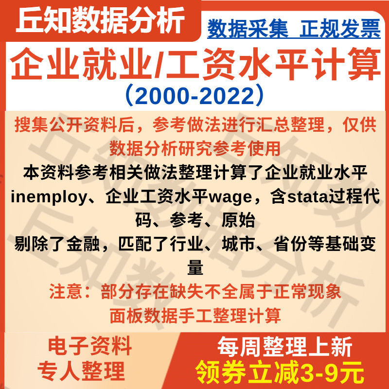 企业就业/工资水平计算2022-2