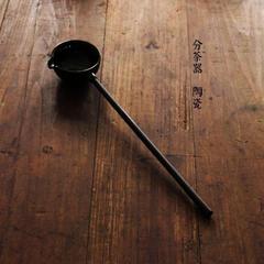 分茶勺子全手工分茶勺  陶土碗泡法茶道 日式干泡水勺茶具