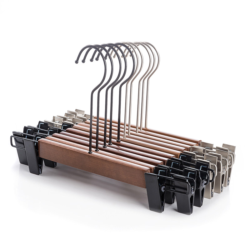 木质裤架裤夹裤子架衣架服装店专用伸缩裤架子防滑无痕实木裤夹子