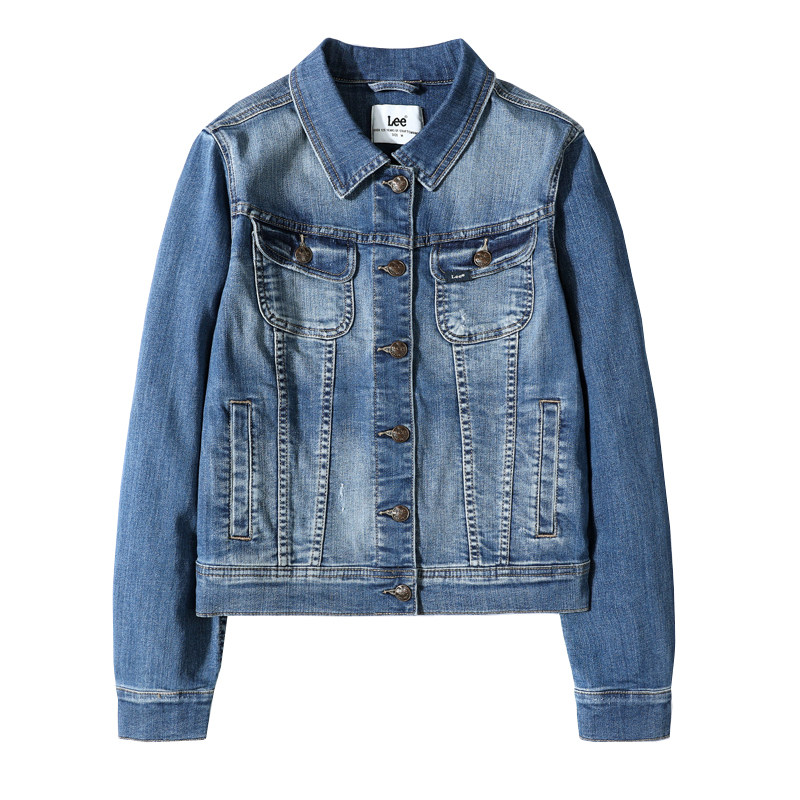 lee女装秋冬款短外套牛仔衣修身夹克休闲百搭牛仔服l279106602bu - 缘