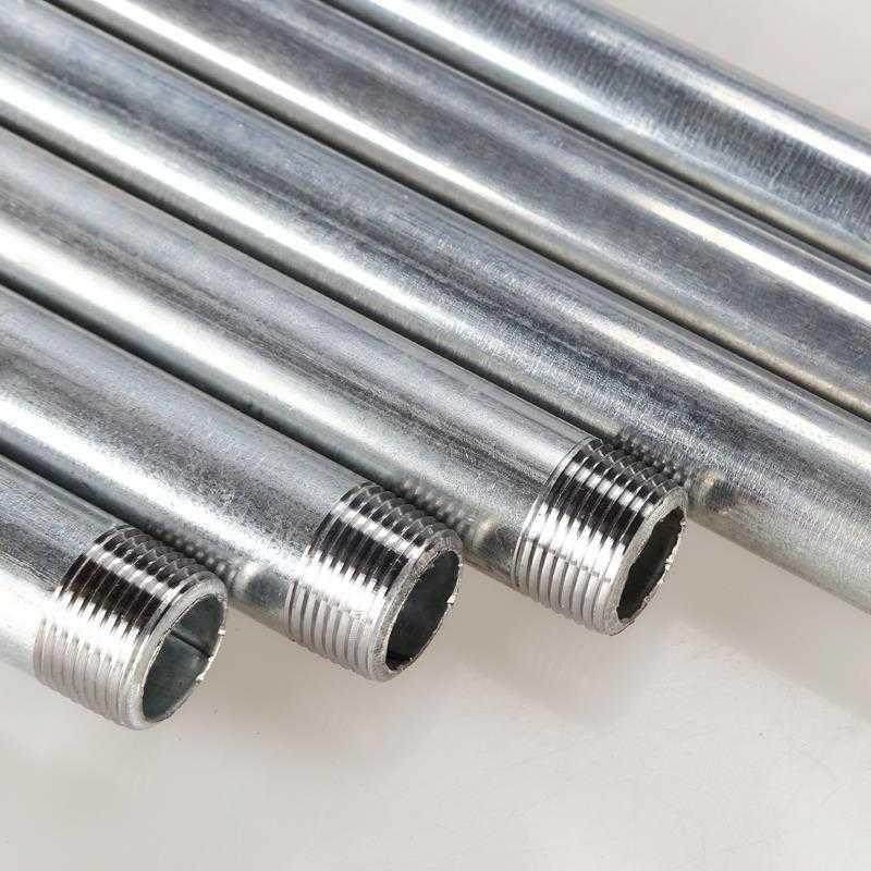 分加厚镀锌水管自来dn1管5铁6分钢管4加长外丝热水1镀锌延长铁管