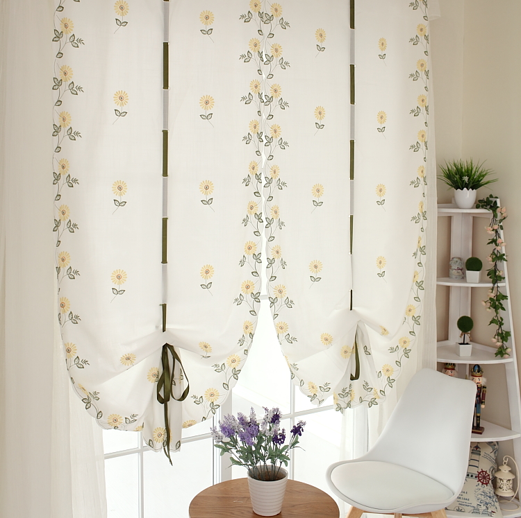 Daisy Balloon Curtain Tira Embroidery finished product Window screening Rome curtain bedroom Embroidery curtain shadingin the Home Fabric , Curtains and curtain accessories , Custom curtains category - from Buy2taobao.com to provide professional Taobao agent buy service