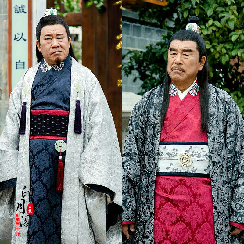 影视古装男汉服大臣服老爷服员外古装古代富商掌柜古装棉麻群演服