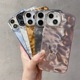 褶皱金属电镀适用iPhone14promax苹果13手机壳新款15pro纯色14pro情侣12高级感11小众男女款15全包防摔保护套