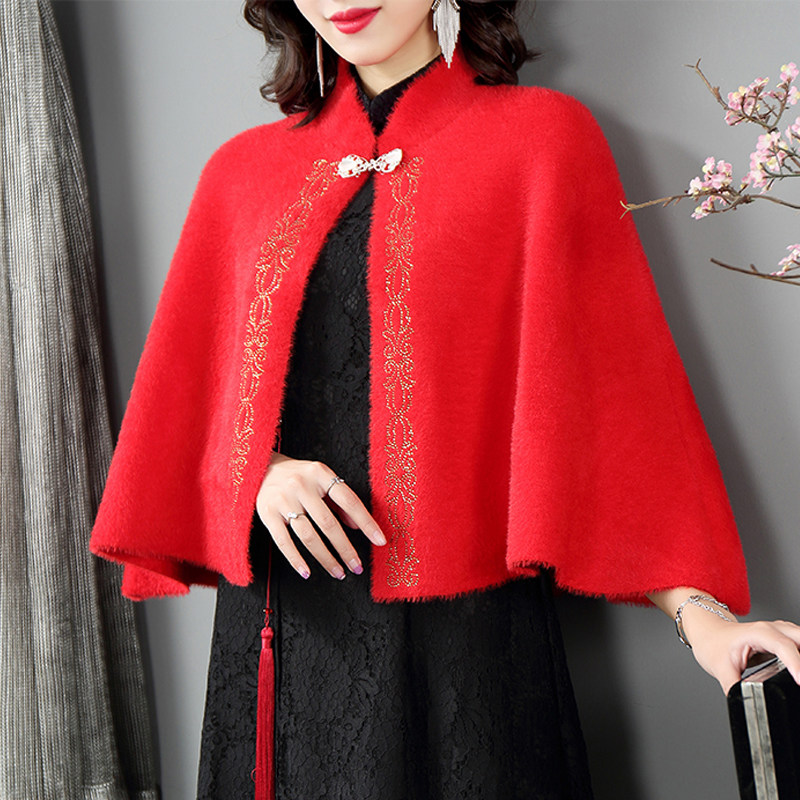 旗袍披肩外搭高贵冬