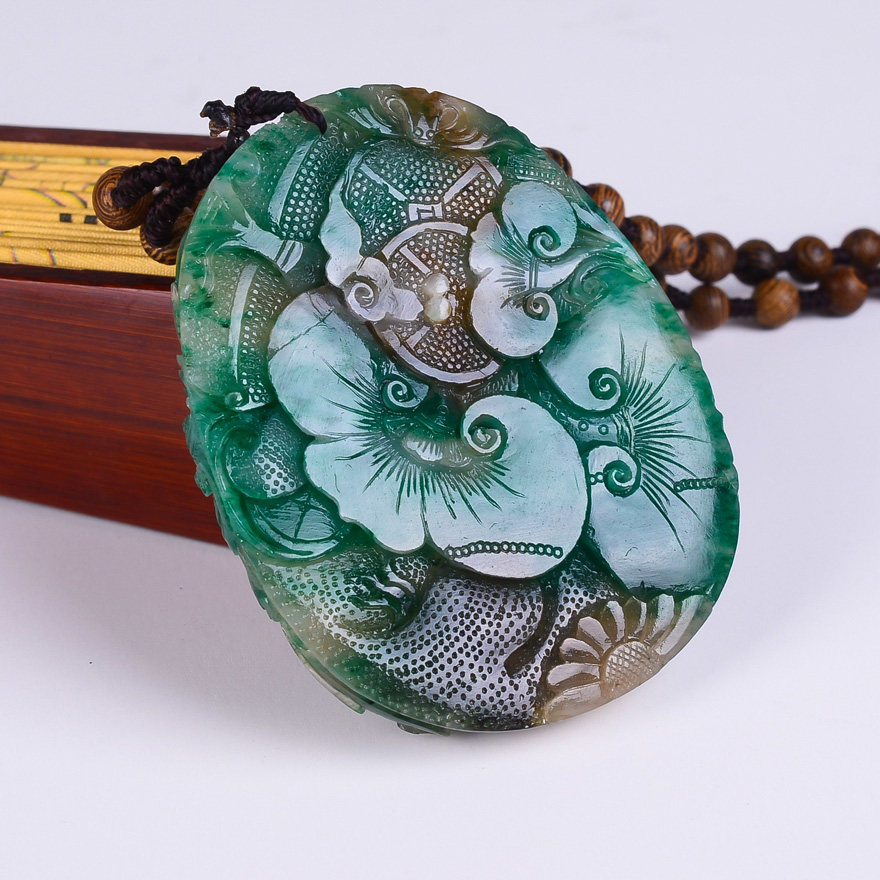 【麒麟纳祥】 玉雕大师薛天空作品独玉挂件59.89g