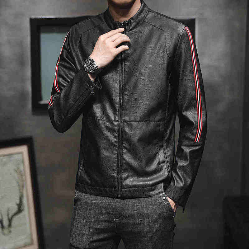 热销男人帮外套_男人帮男装男士机车皮衣2019秋冬皮外套韩版修身男式