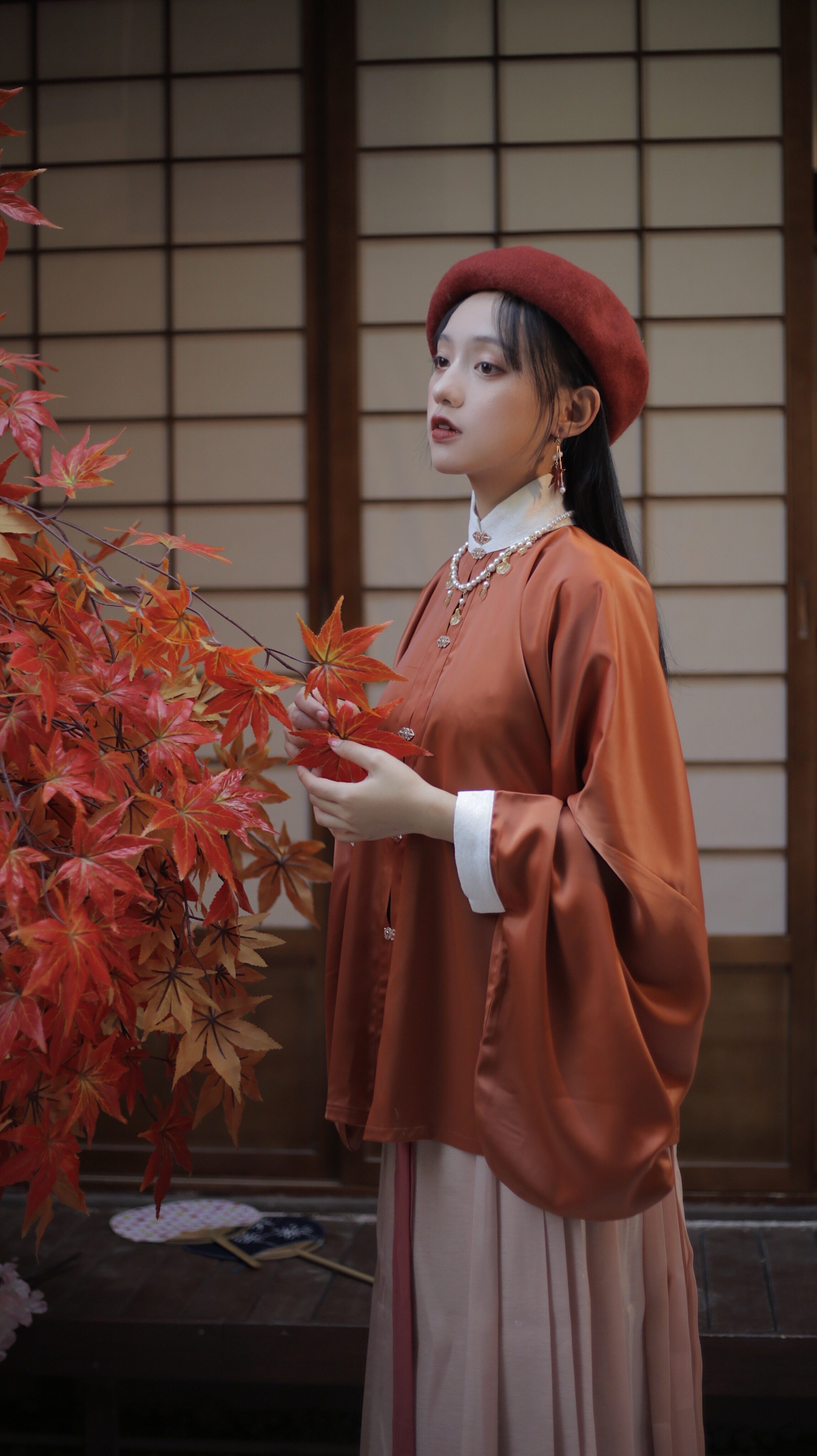 【烟晚亭】 现货原创彩虹立领对襟短衫 琵琶袖 传统汉服明制秋冬