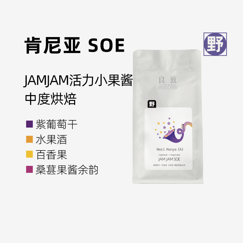 良致【肯尼亚SOE】活力小果酱 莓果饱满甜手冲单品意式咖啡豆200g