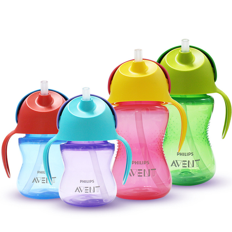 avent飞利浦新安怡儿童吸管杯宝宝学饮杯带手柄喝水壶