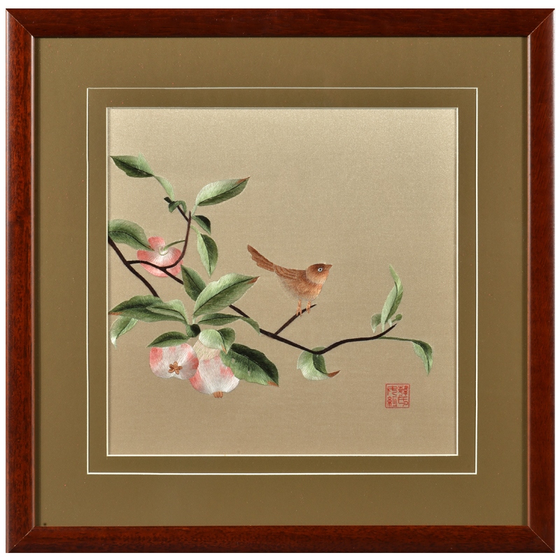 中国刺绣精品 汴绣 宋代花鸟