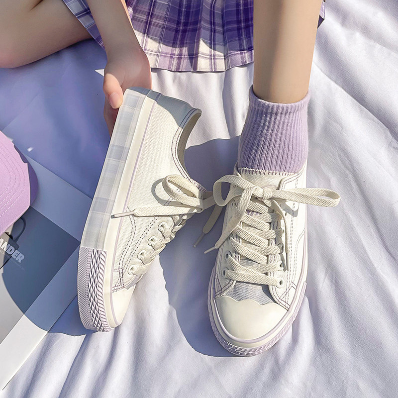 飞跃少女平价馆-鮀品jk帆布鞋日系制服