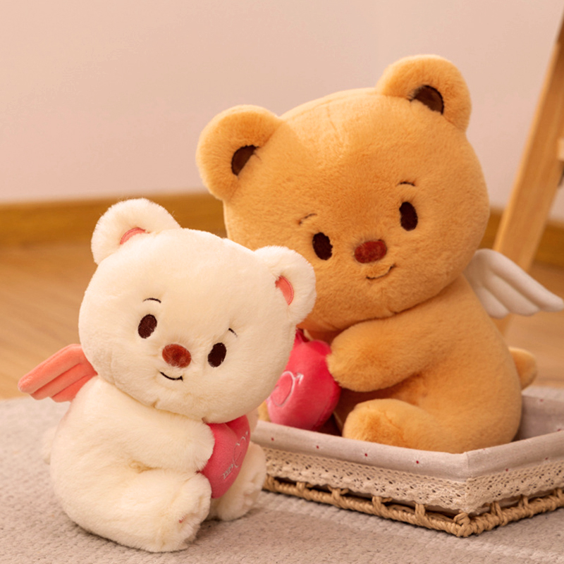 新品小熊公仔毛绒玩具创意天使熊可爱布娃娃礼物男生女生摆件沙发