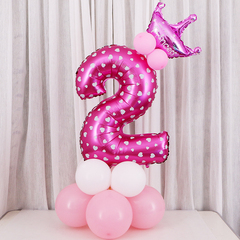 数字路引气球立柱桌飘宝宝生日周岁满月气球装饰布置套餐派对活动
