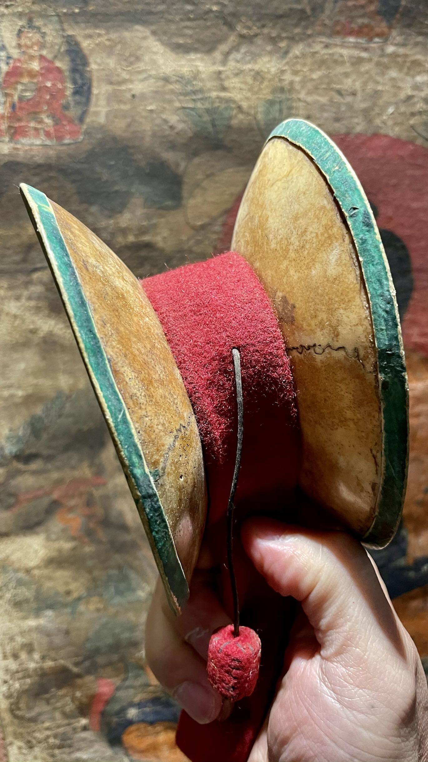 西藏手鼓达玛如法器老法鼓密宗西藏收藏古董艺术品修行 咨询价