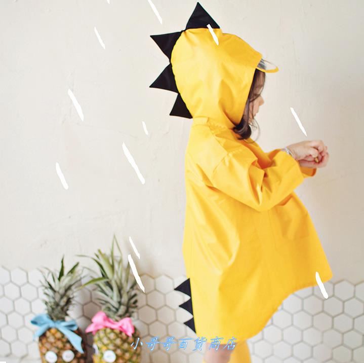 男女儿童雨衣卡通造型立体小恐龙雨衣环保透气幼儿园防水雨衣