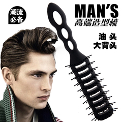 男士大背头油头造型美发梳子发廊专业排骨梳子防静电卷发梳子梨花