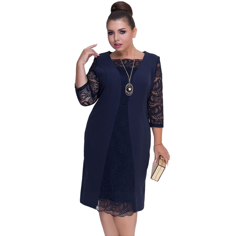 L-6XL large size dress female elegant long-sleeved lace长袖在类目 女装/女士精品, 大码女装中 - 来自Buy2taobao.com提供专业的淘宝代购服务