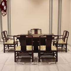 雍尊红木印尼黑酸枝茶台明清古典中式家具组合阔叶黄檀功夫茶桌