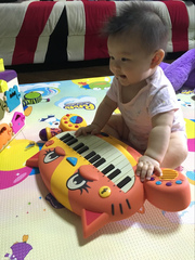 正品现货美国B.Toys大嘴猫琴儿童钢琴玩具琴 带麦克风 儿童玩具