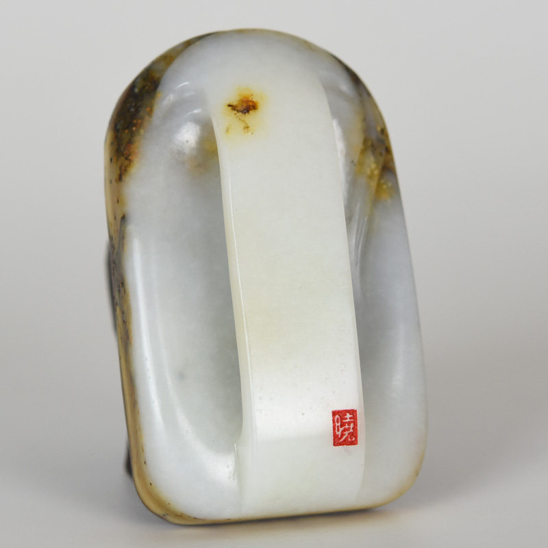 省级玉雕大师时晓印作品 和田玉悟道 70.24克