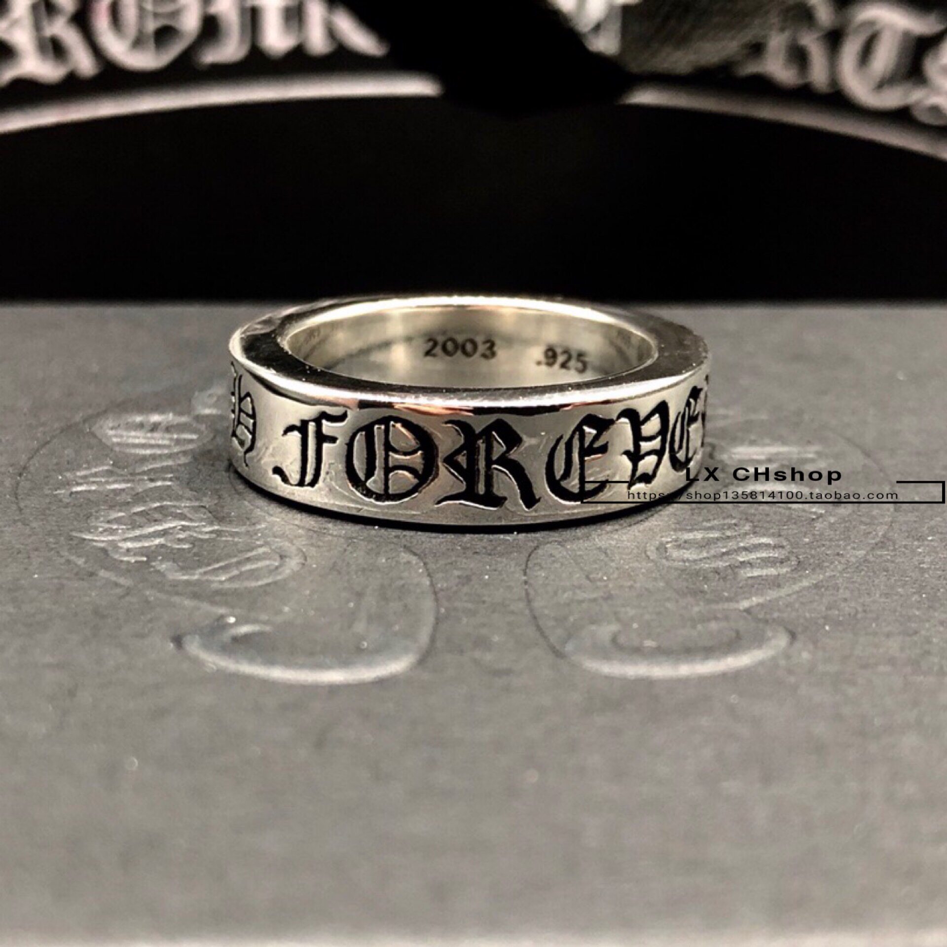 热销克罗心戒指 925银_克罗伈forever戒指真爱戒指永恒之心时尚复古