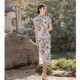老上海复古民族风中长款双层旗袍2023夏季新款改良年轻女士连衣裙