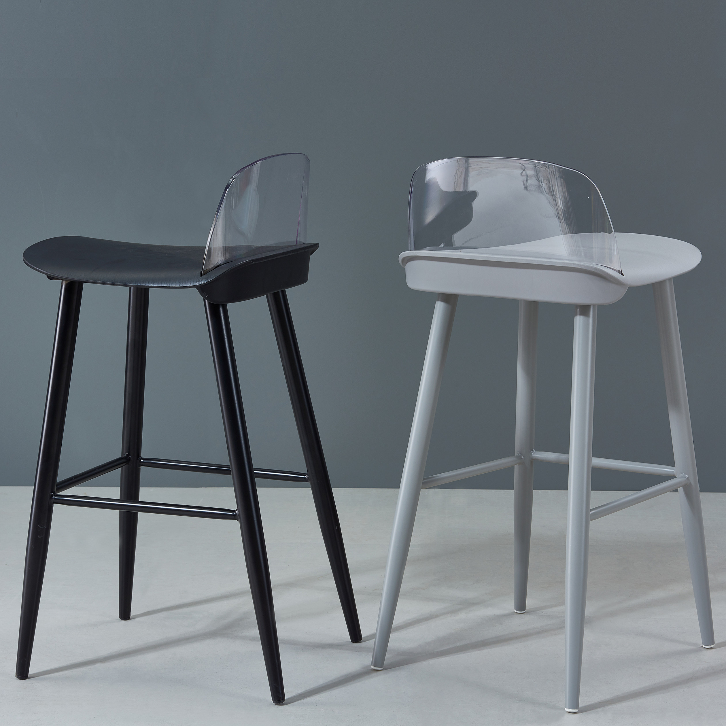 北欧透明吧台椅简约现代家用高脚餐椅