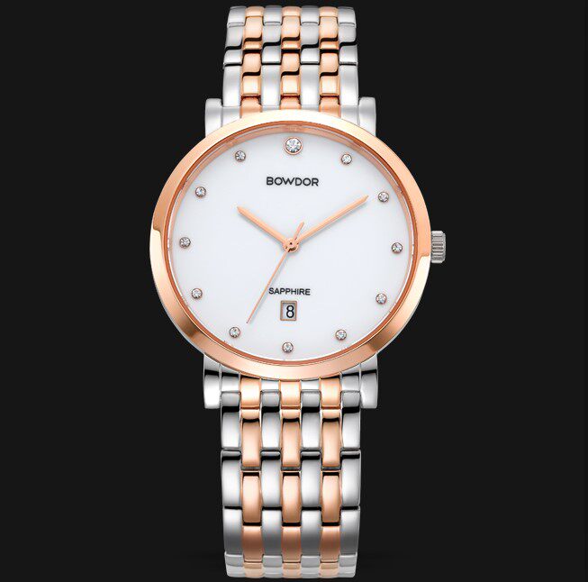 bowdor宝舵手表石英表男士日历超薄防水钢带休闲 99053g-vrsr