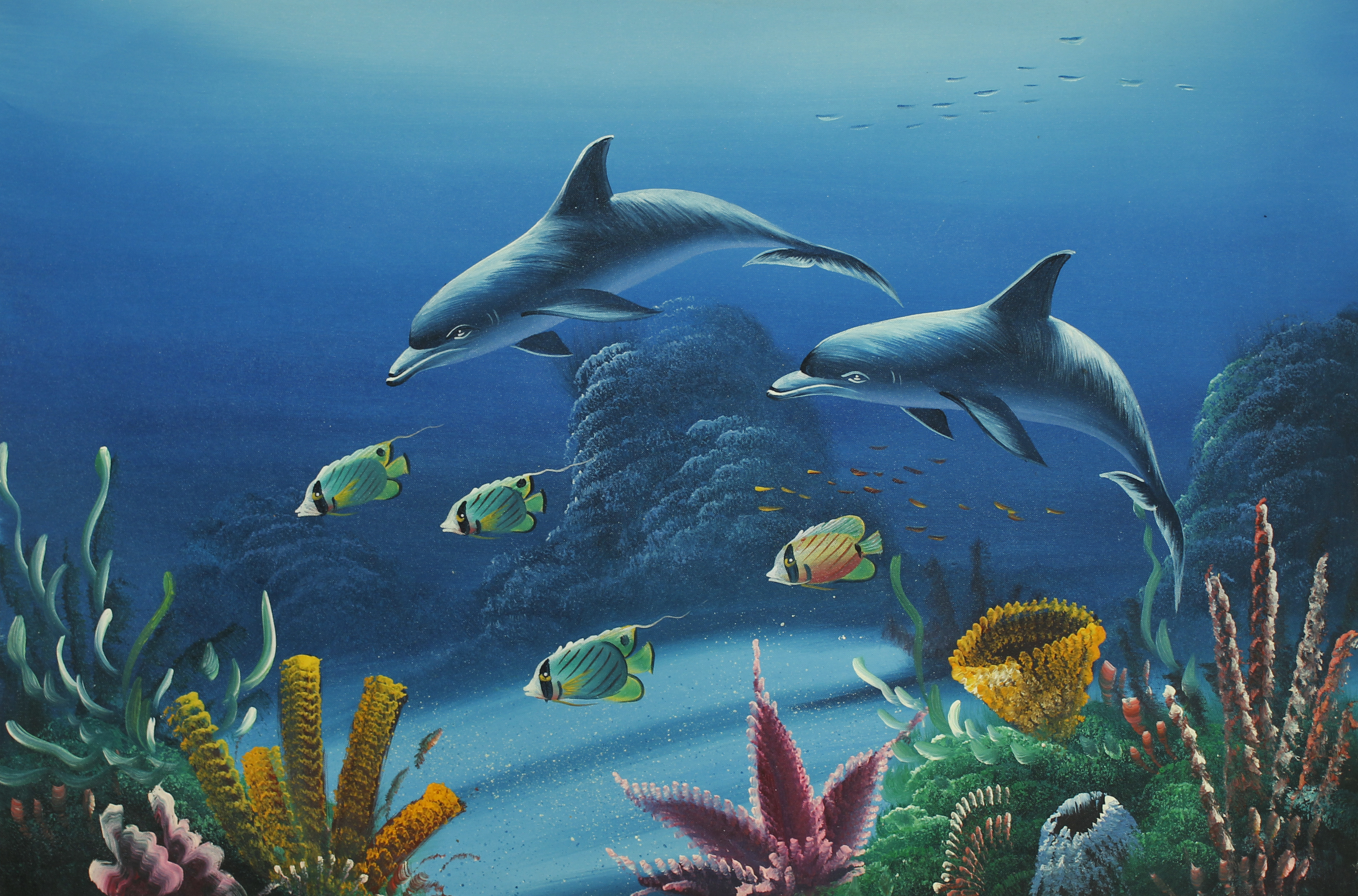 张名油画作品《海底世界》