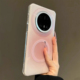 ins风淡粉渐变磁吸壳适用华为mate70手机壳新款mate60pro+2025网红爆款外壳pura70高级感小众全包防摔手机套