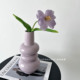 网红香芋紫陶瓷花瓶高级感客厅摆件复古插花瓶仿真花少女心陶瓷瓶