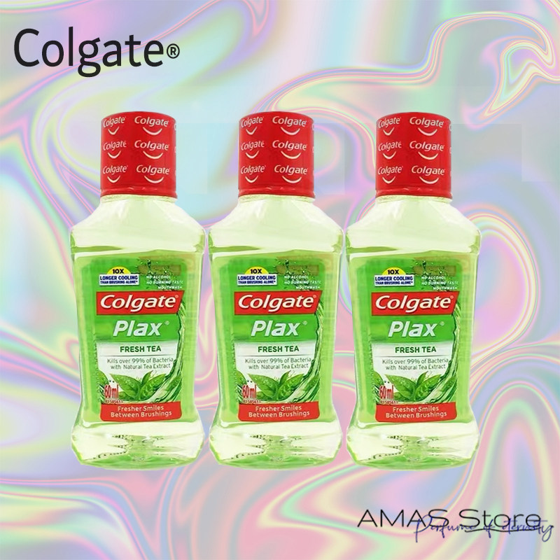 高露洁漱口水60ml_泰国进口 高露洁plax贝齿 清新茶健漱口水60ml 清洁