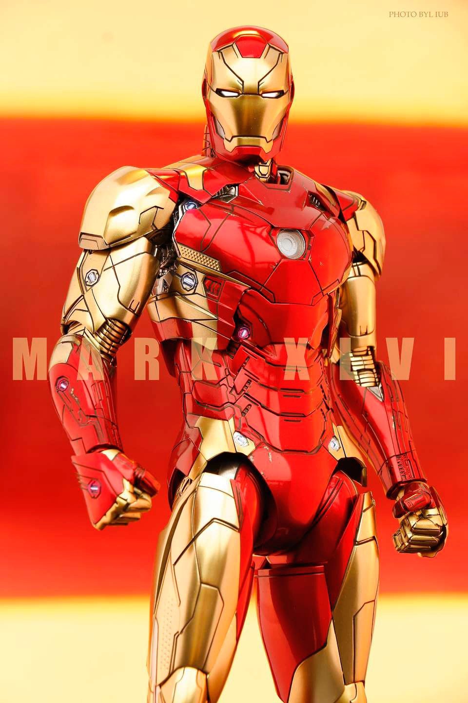 特价mk46hottoys_ht hottoys漫威周年限定合金钢铁侠mk46概念可动手办