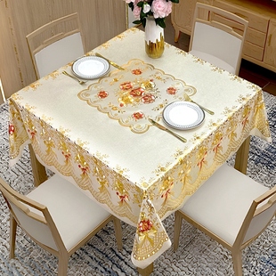 方桌桌布免洗防油防水防烫正方形桌布餐桌布麻将桌盖布八仙桌台布