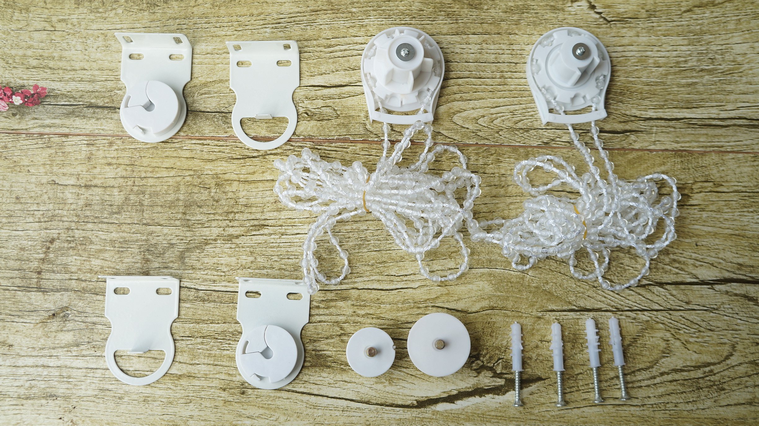 窗帘配件铁座支架制头拉珠拉链卷帘配件控制器升降器万向制头包邮